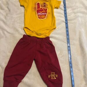Kids iowa state Cyclones Maroon Jogger and shirt